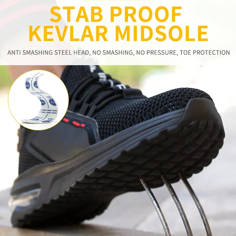 Kalsten | Ultralight, breathable, slip-resistant work shoes with steel toe - Free Shipping