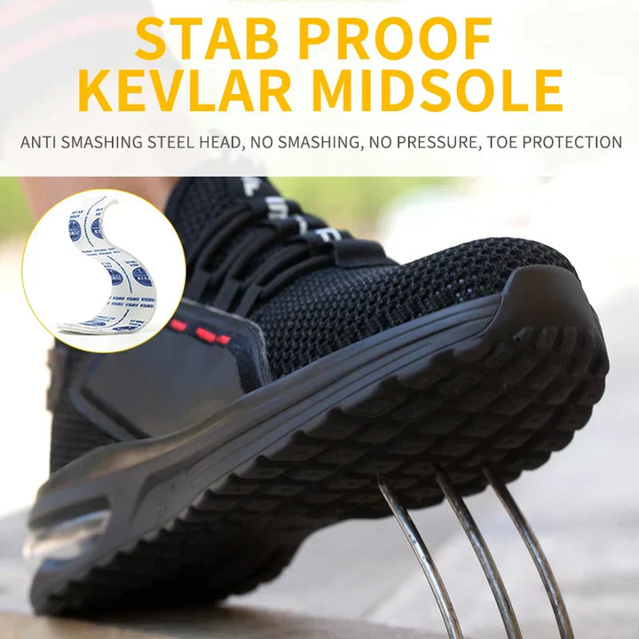 Kalsten | Ultralight, breathable, slip-resistant work shoes with steel toe - Free Shipping