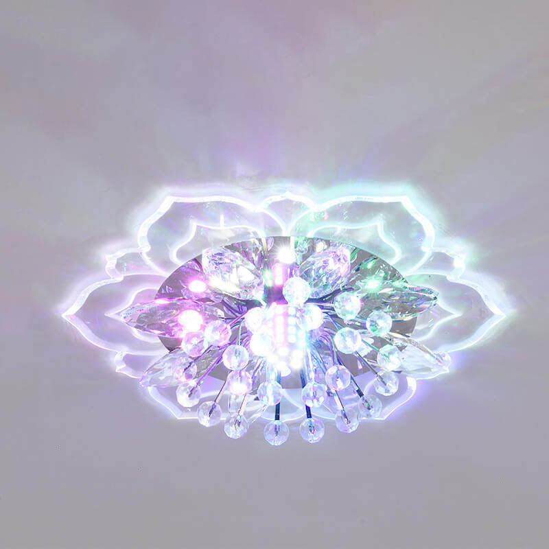 Kalsten GlowPetal | LED Crystal Ceiling Light | Flower Shaped, RGB Color Changing & Energy Efficient