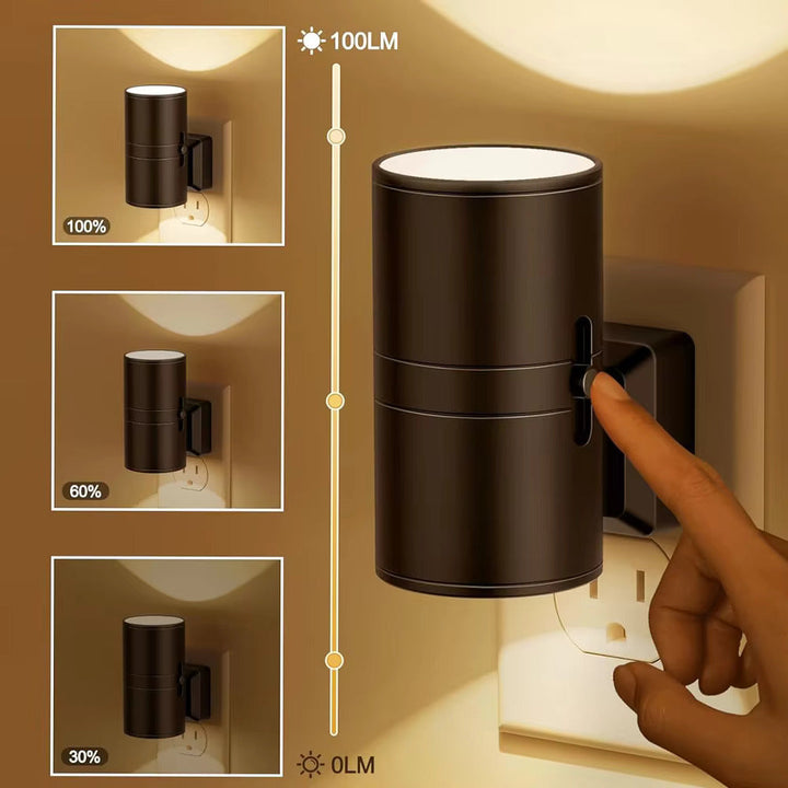 Plug-In Dimmable LED Night Light with Sensor