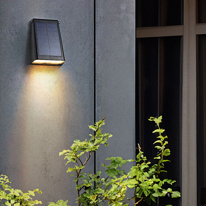 90 Adjustable Intelligent LED Waterproof Black Modern Solar Wall Lights | Kalsten