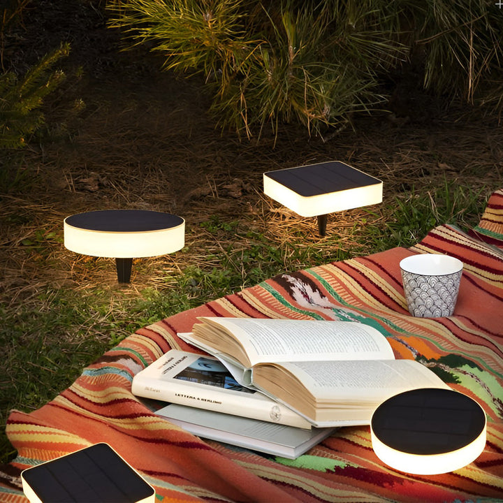 Waterproof LED Outdoor Ground Lawn Deck Recessed Solar Disk Lights Landscape Lighting | Kalsten