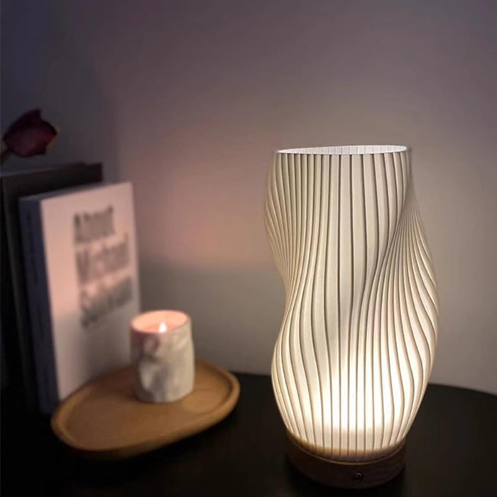 Wavecrest Table Lamp – Soft Glow Designer Lamp with Dimmable Warm & Natural White Light | Noxord