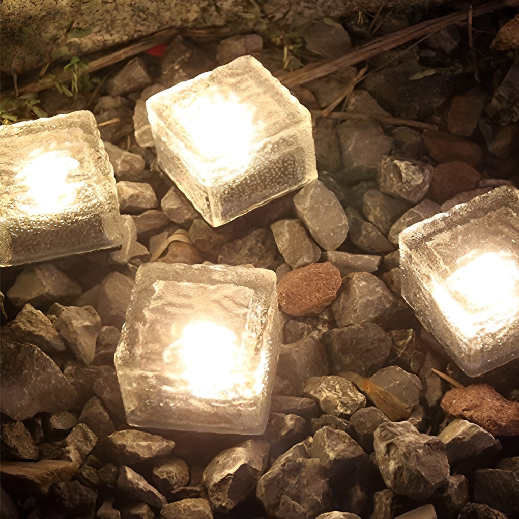 Solar Glass Brick Pathway Light Noxord