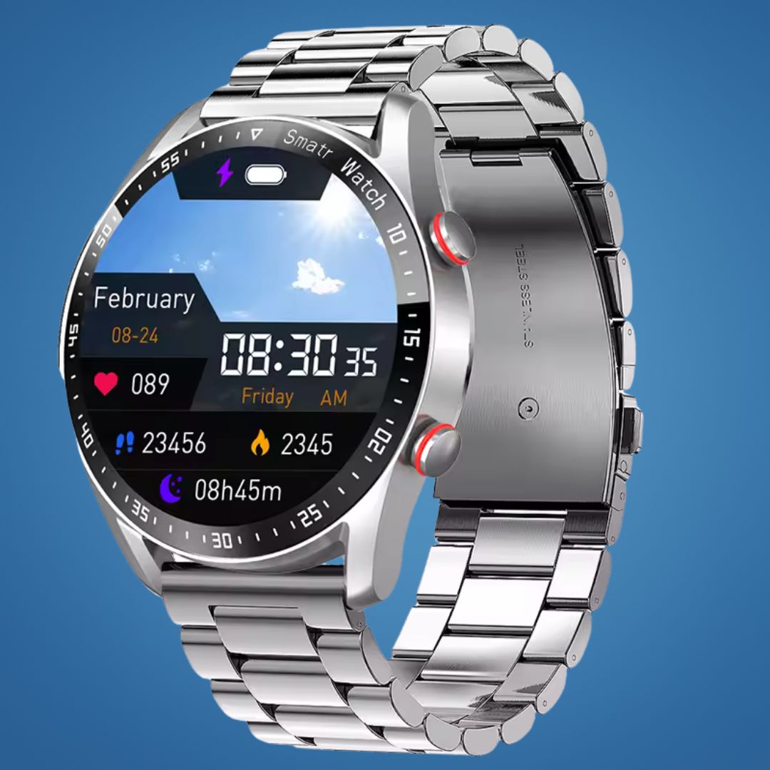 FitTrack | Non-Invasive Fitness Smart Watch - Tracks Physical Activity - Heart Rate - Sleep - Workout - GPS Notifications - Water Resistant Kalsten