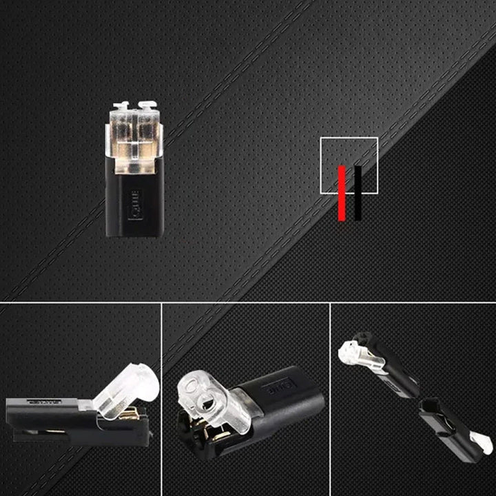 Double wire connector with locking buckle | Kalsten