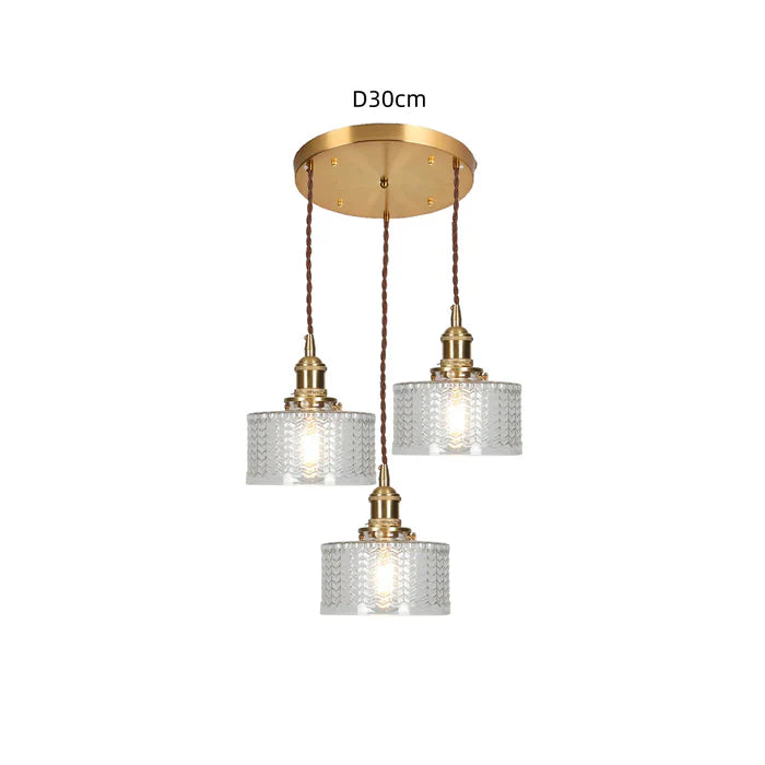 Vintage Stunning Cylinder Glass Pendant Light | Kalsten