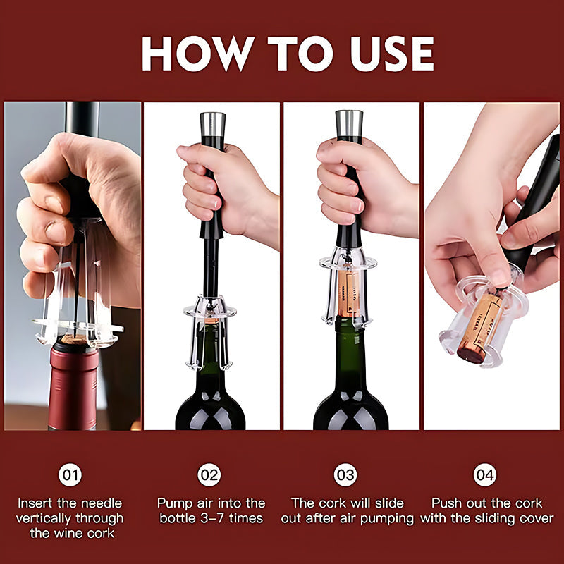 Kalsten | Air Pump Corkscrew Set for Cork Removal