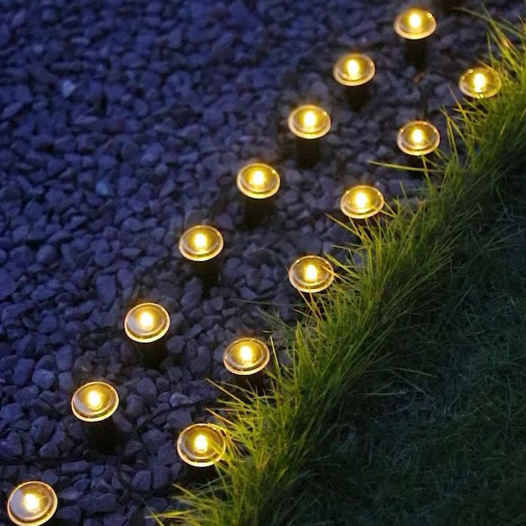 LumaTerra – 15-Pack Solar Garden Path Lights