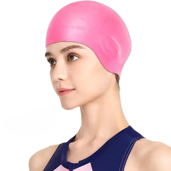 Kalsten | Silicone Swim Cap with Ear Protection for Long Hair