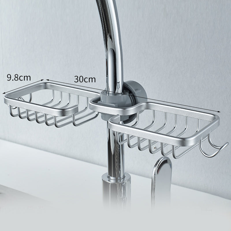 Kalsten | Shower holder for Shampoo & Soap – Stainless Aluminium – Silver or Black – No Drilling