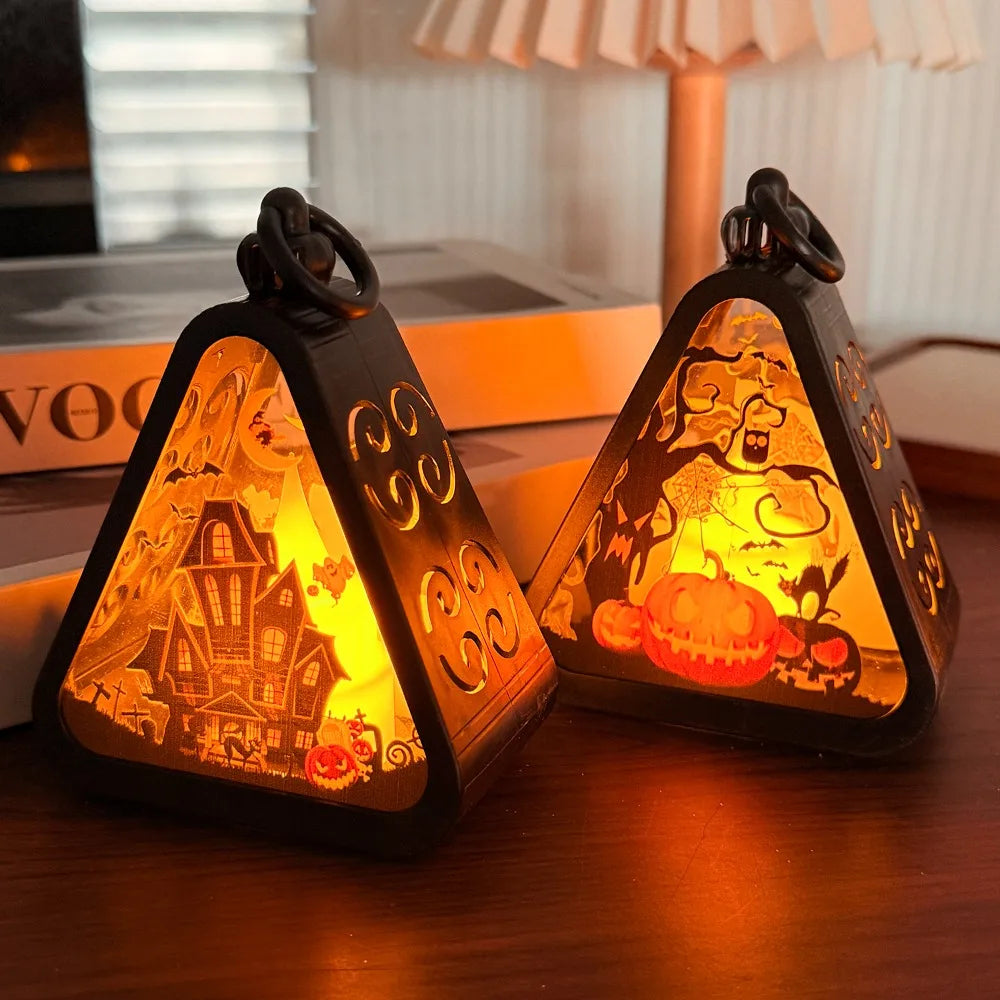 Halloween Decor Triangle Table Lamp | Noxord