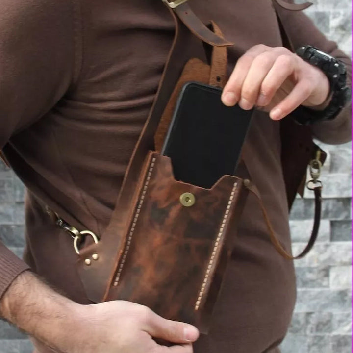 Kalsten | Medieval Steampunk Retro Shoulder Bag with Shoulder Strap
