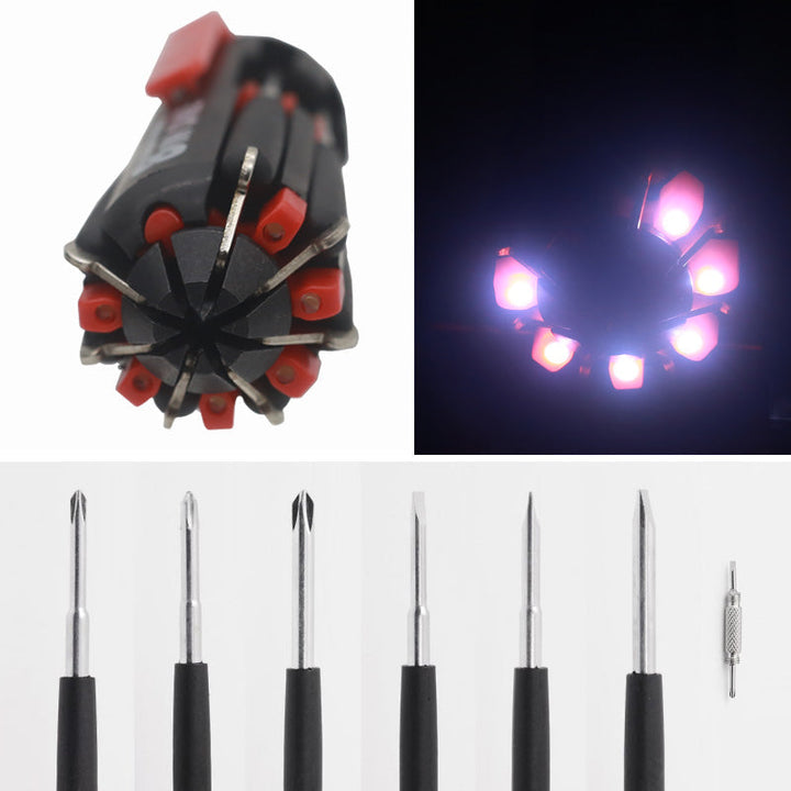 8-in-1-screwdriver with LED flashlight | Kalsten