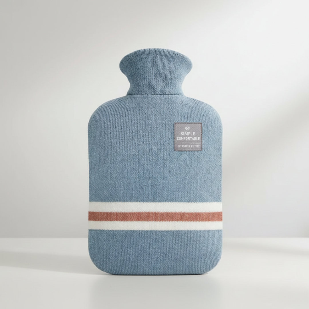 Hot water bottle 2L with knitted cover | Kalsten