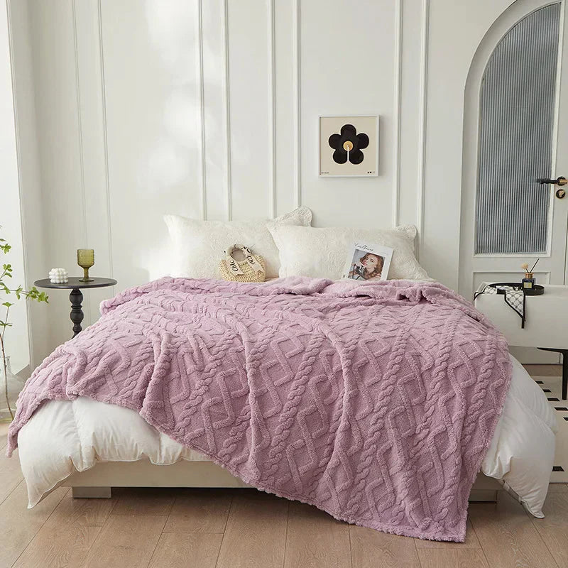 Luxury Lambswool Blanket for Bedroom Kalsten