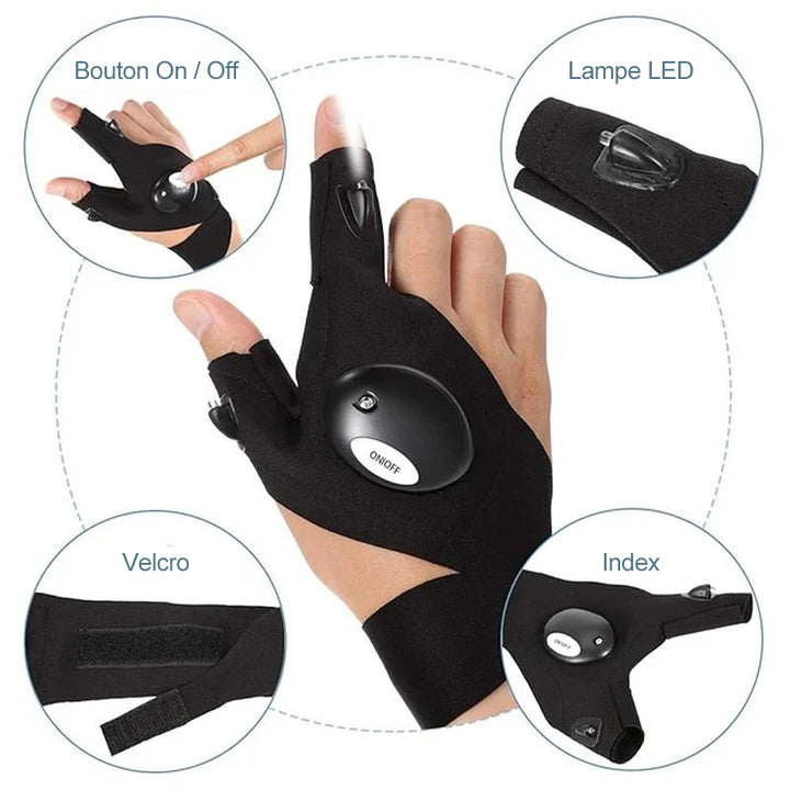 Gloves with Waterproof LED Lights | Kalsten