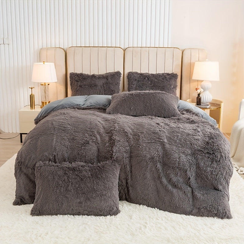 Ultra Soft Plush Duvet Cover Set with Zipper - Luxury & Comfort Kalsten