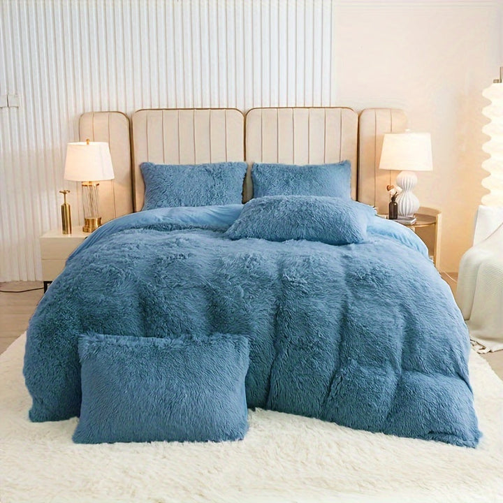 Ultra Soft Plush Duvet Cover Set with Zipper - Luxury & Comfort Kalsten