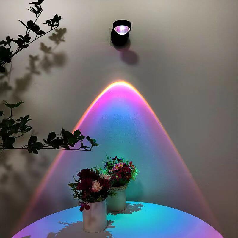 Rechargeable Sunset Red Wall Lamp Bedroom Bedside Installation-free Sunset Lamp | Kalsten