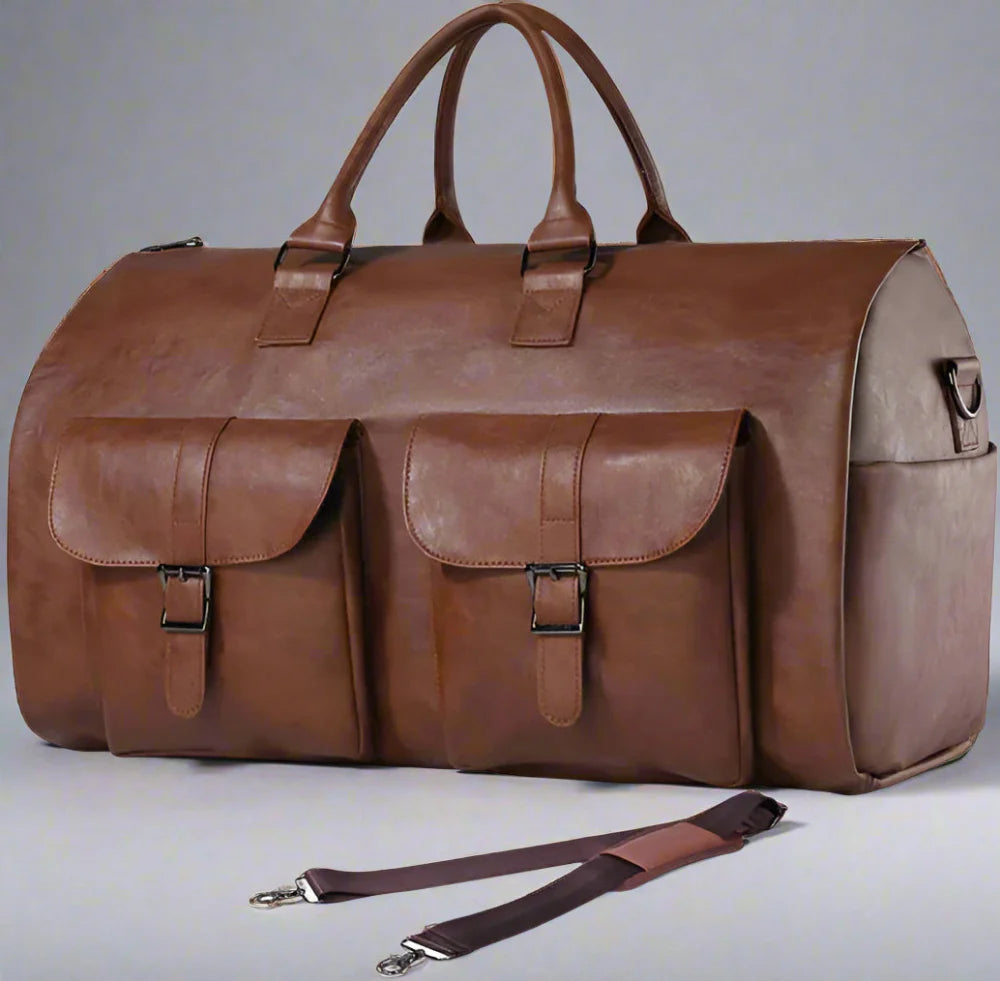 Travel Duffel Bag Leather Hand Luggage Noxord