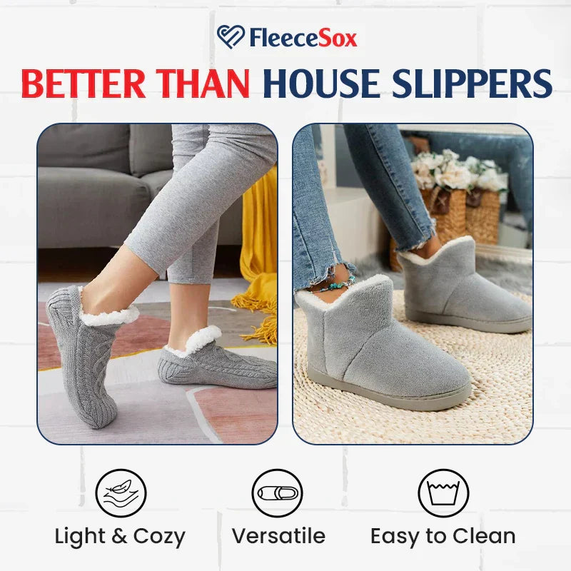 Kalsten | Fleece-Lined Non-Slip Thermal Slippers Socks
