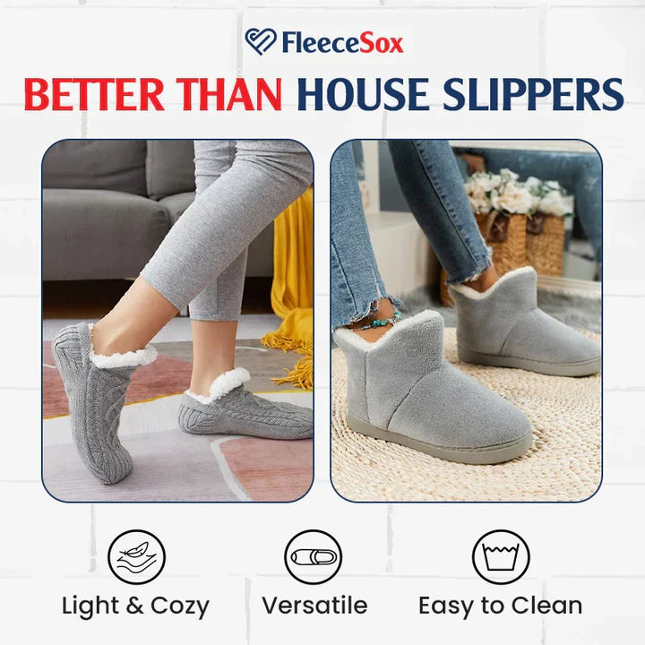 Kalsten | Fleece-Lined Non-Slip Thermal Slippers Socks