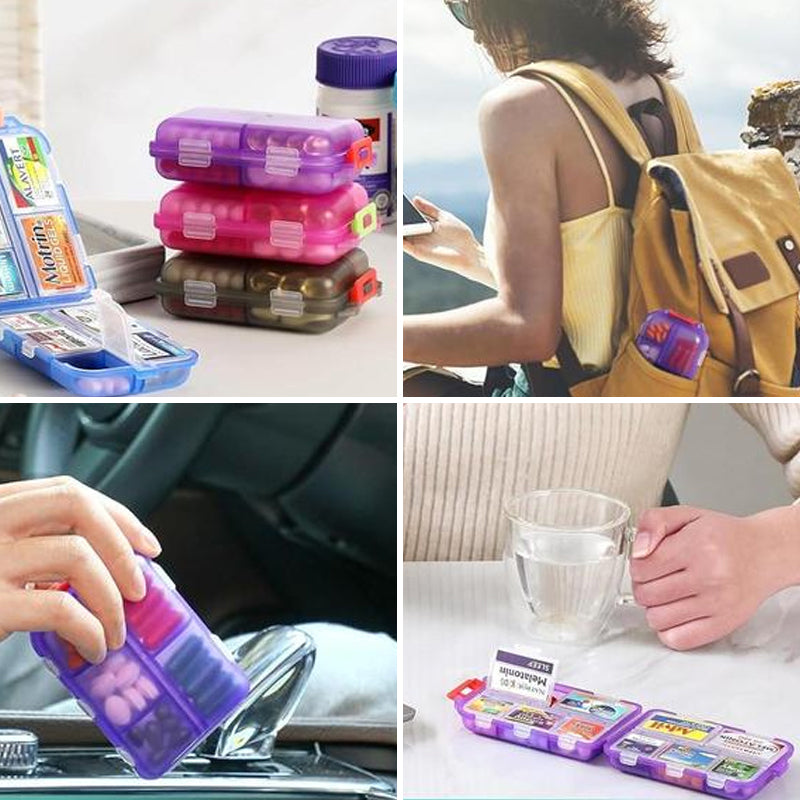 Kalsten | Travel Pill Organizer Box (161 Labels for Customization)
