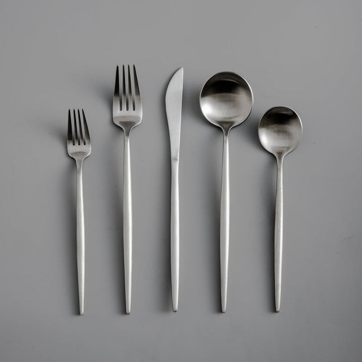 Minimalist Luxury Cutlery Set – 20 pieces, Titanium & Stainless Steel Noxord