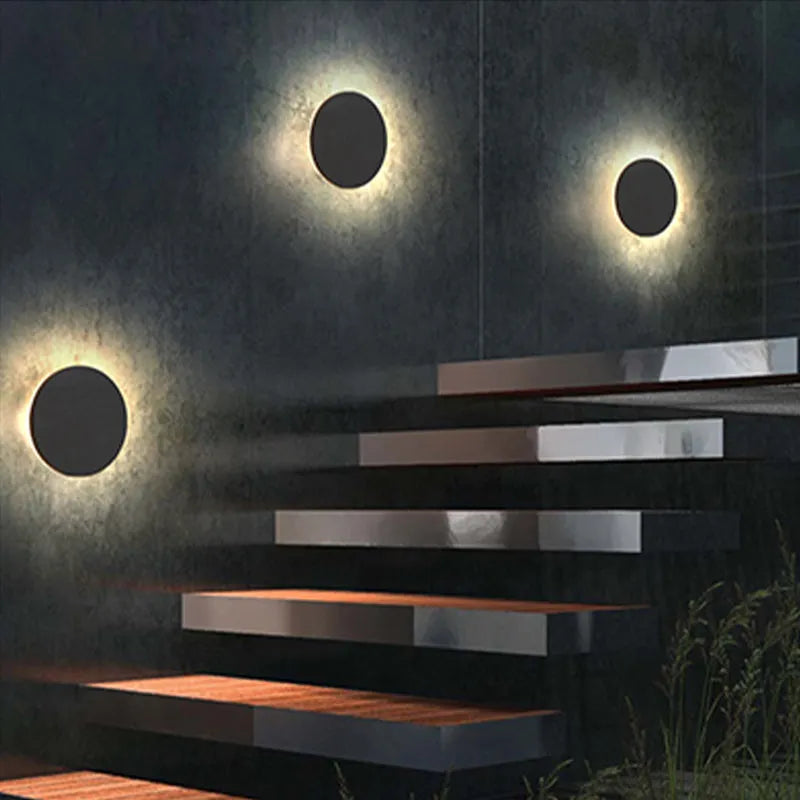 Modern Black Outdoor LED Wall Lamp Noxord