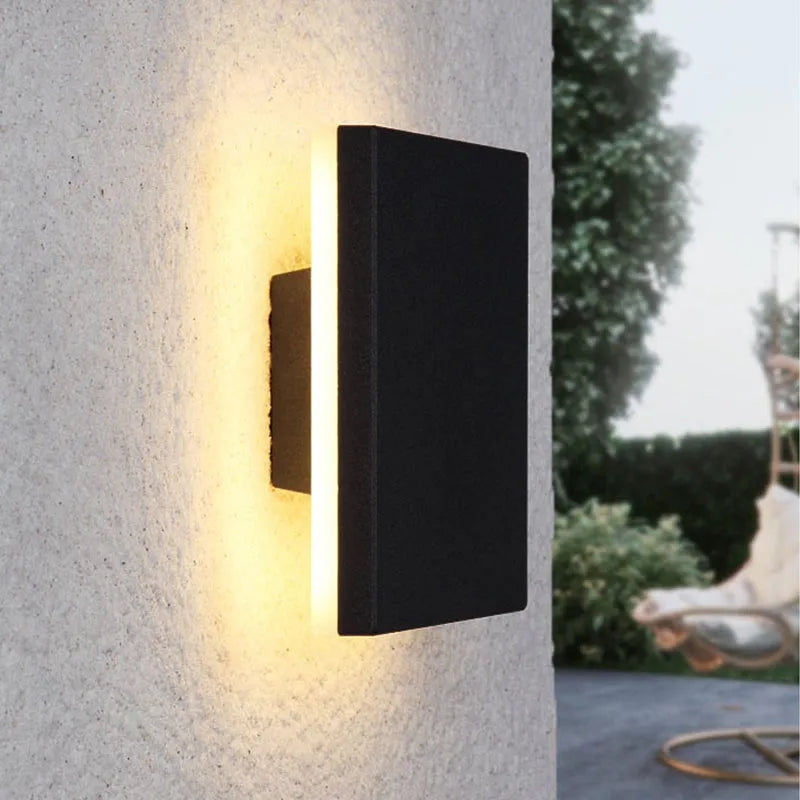 Modern Black Outdoor LED Wall Lamp Noxord