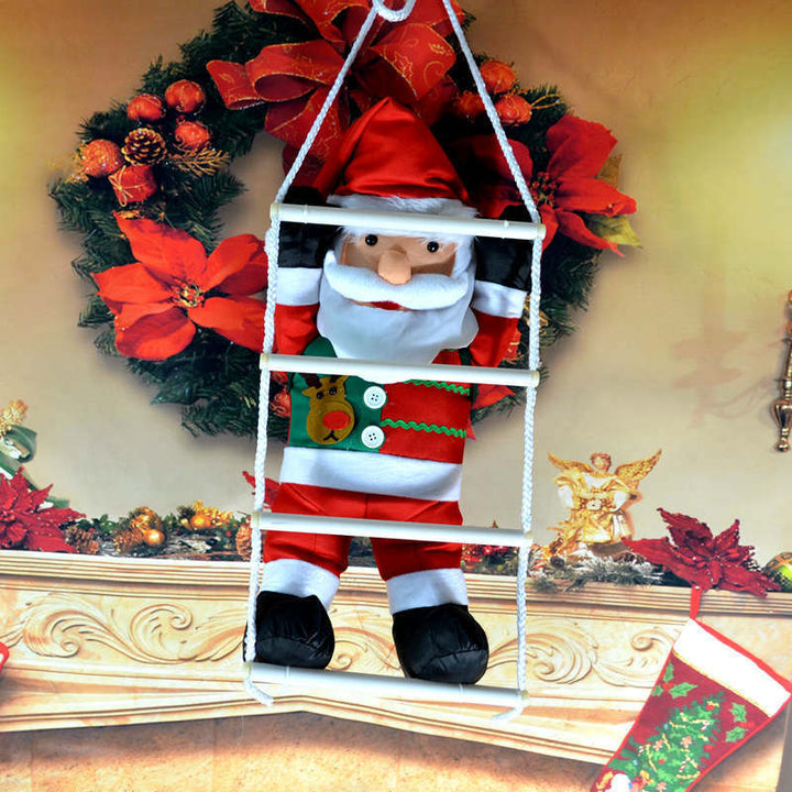 Decorative Santa Claus figures with rope