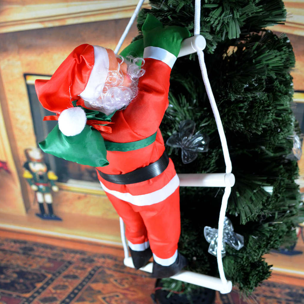 Inflatable Santa Claus figure for indoor and outdoor use