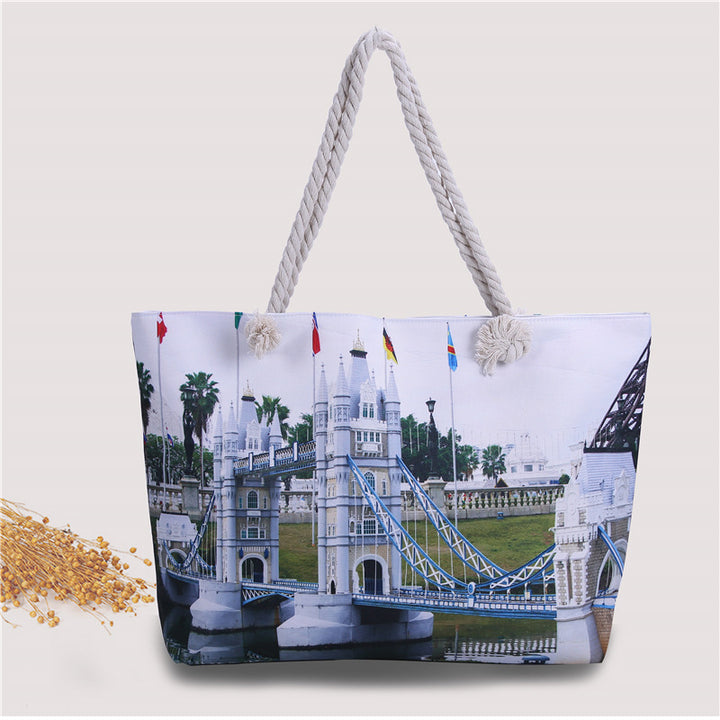Beach bag in urban postcard design Kalsten