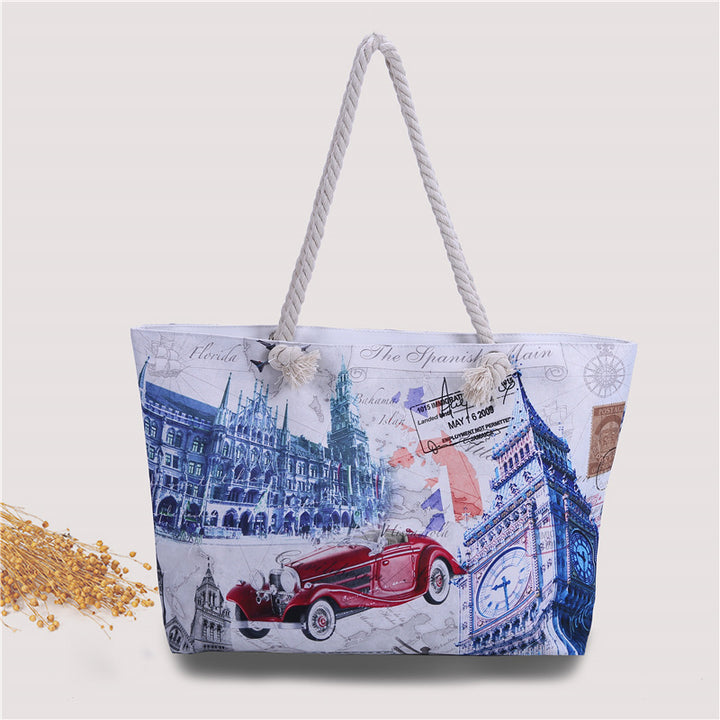 Large beach bag with London motif Kalsten