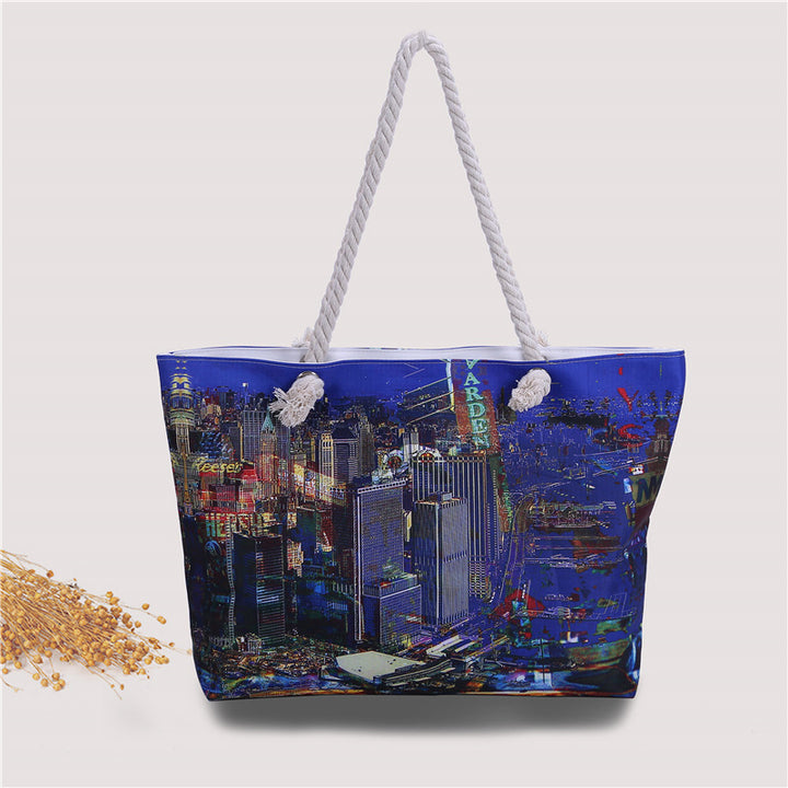 Large beach bag with London motif Kalsten