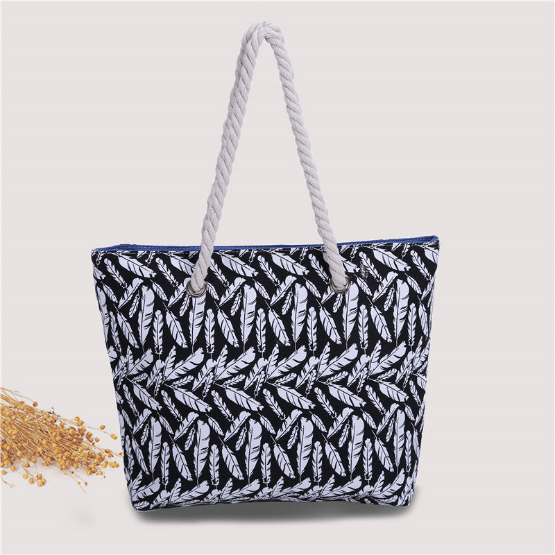 Spacious bag with maritime pattern Kalsten