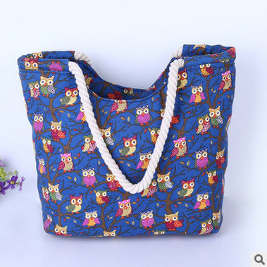 Shopping bag with stylish owl pattern Kalsten