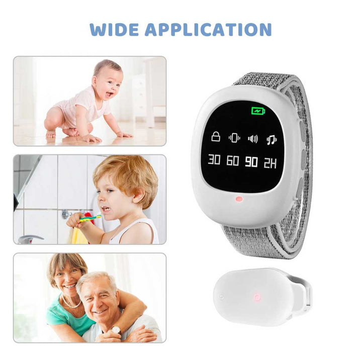 Kalsten | Wireless Bedwetting Alarm with Vibration Signal & Timer Function - USB Rechargeable
