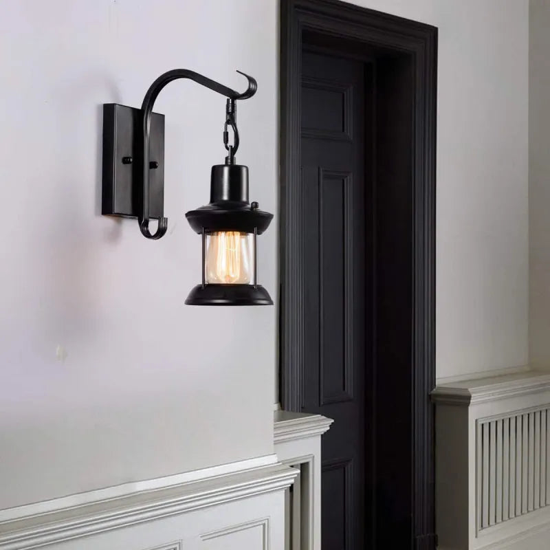 Vintage Glass Shade Wall Lamp Noxord