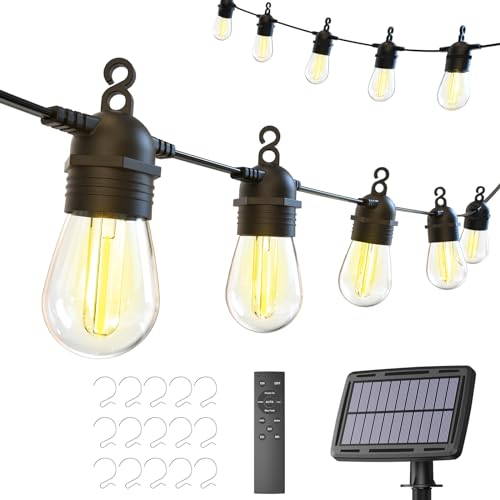 Kalsten | 52FT Solar String Lights for Outdoor with Remote Control, Warm White