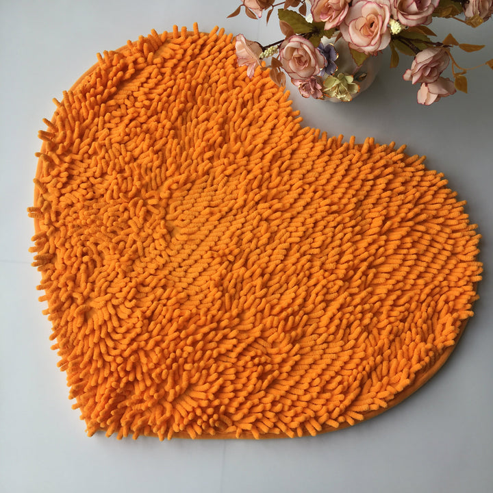 Heart-Shaped Soft Textured Bath Mat Kalsten