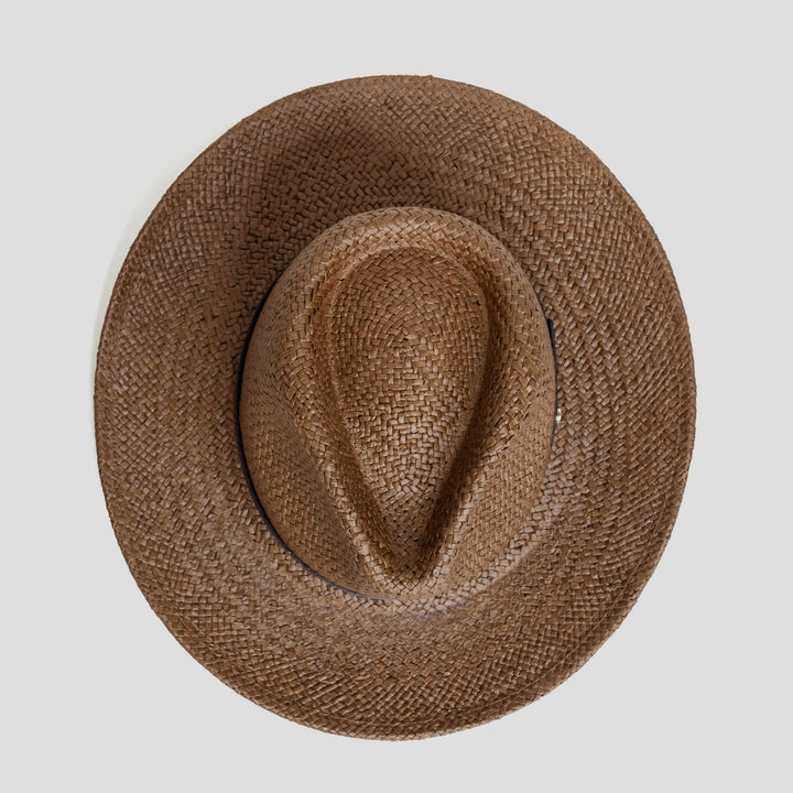 Modern Minimalist Straw Fedora Hat – Coffee | Kalsten