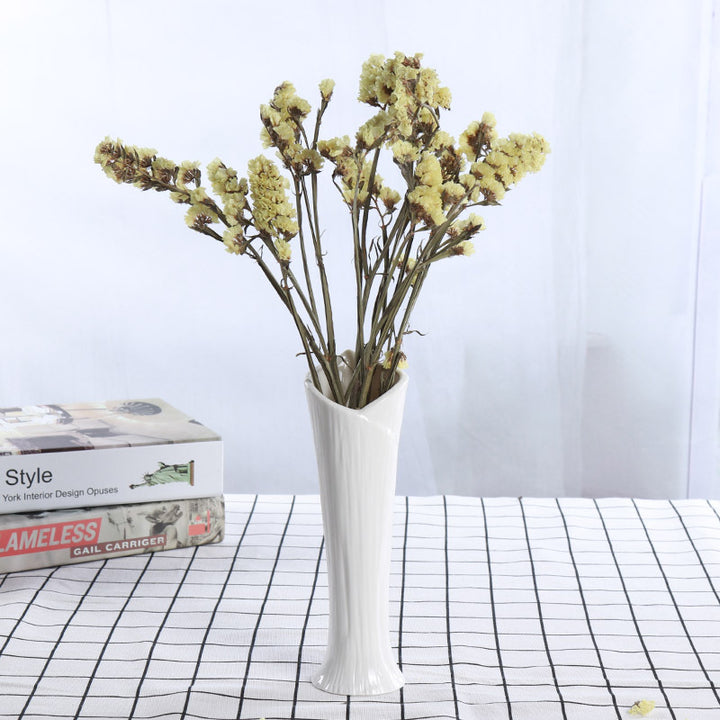 Elegant Twisted Ceramic Flower Vase