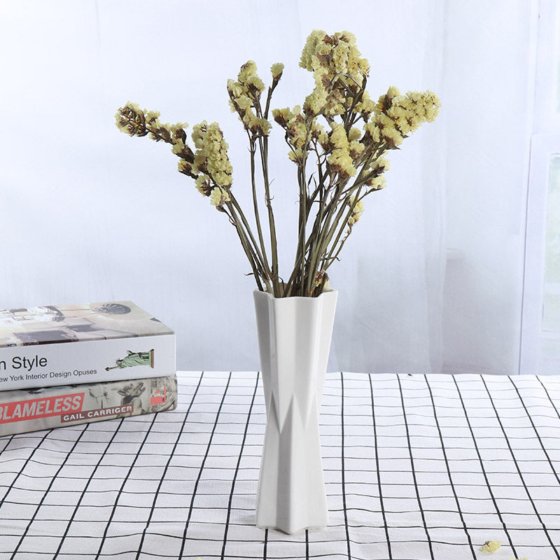 Elegant Twisted Ceramic Flower Vase