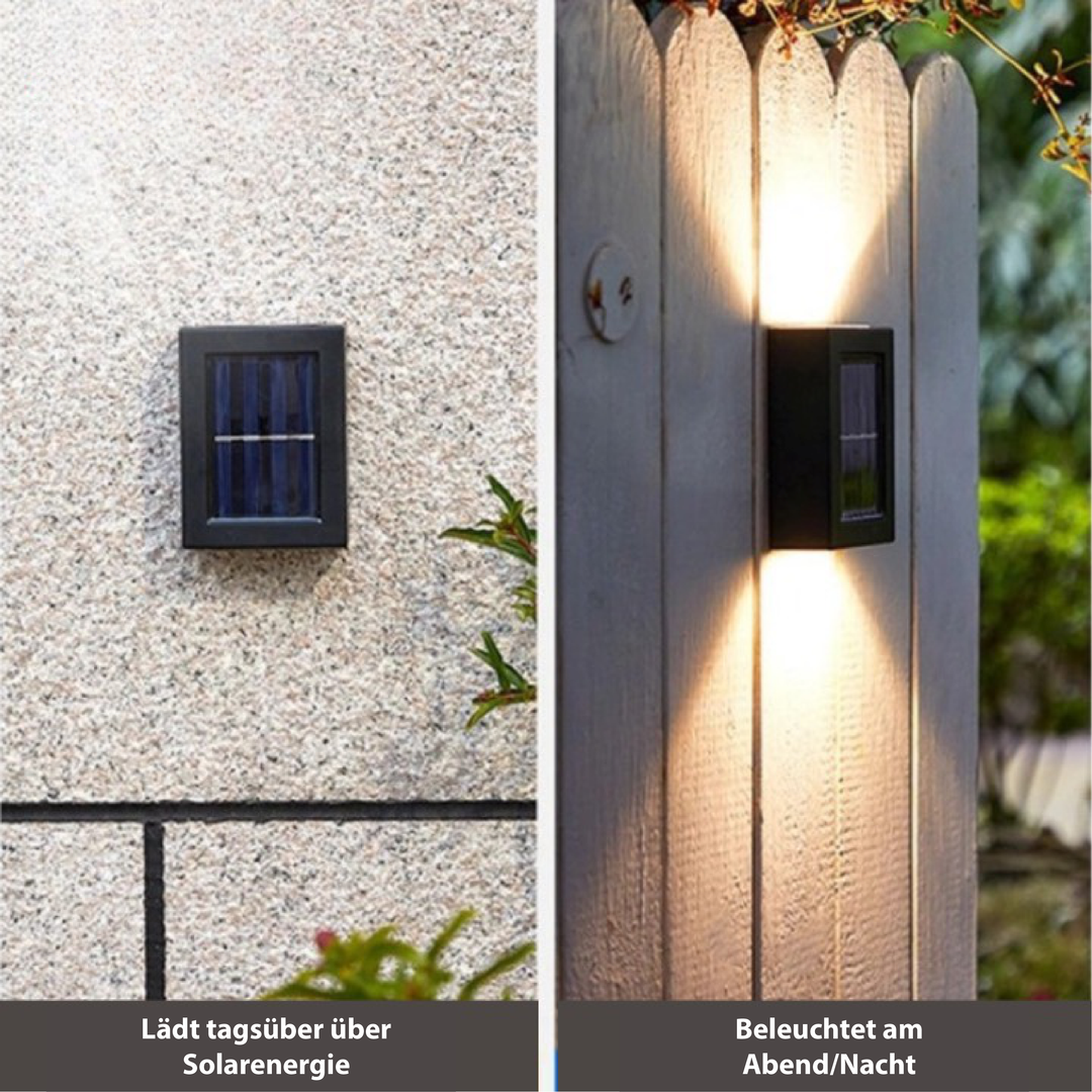 Modern Solar LED Outdoor Wall Lamp Noxord