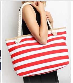 Large beach bag with maritime stripes Kalsten