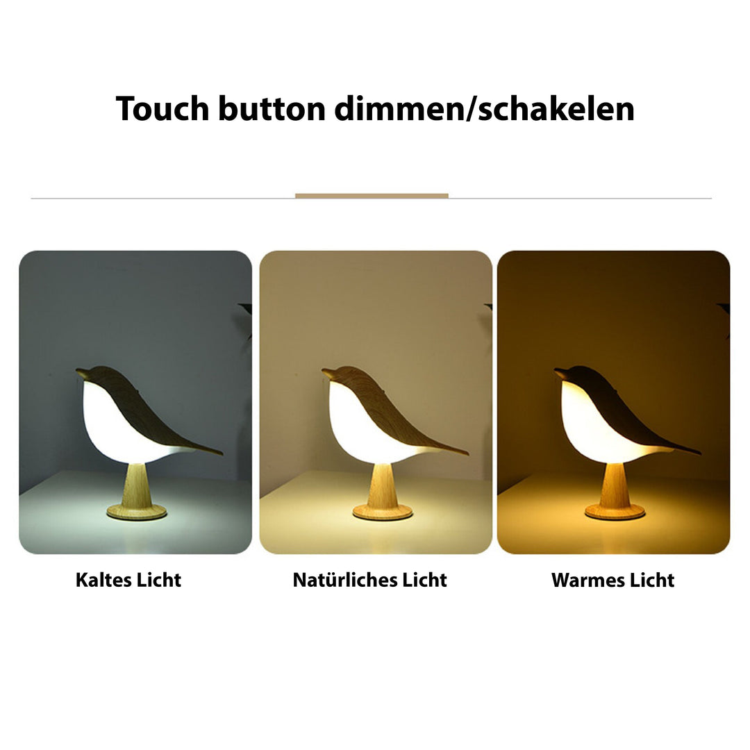 Modern Wood LED Table Lamp Bird Design | Kalsten