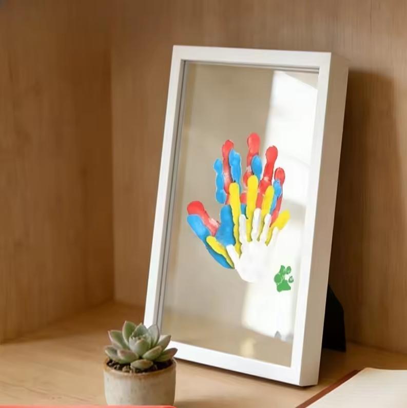 Kalsten | Baby Memory Frame made of Wood with Clay for Hand & Footprints