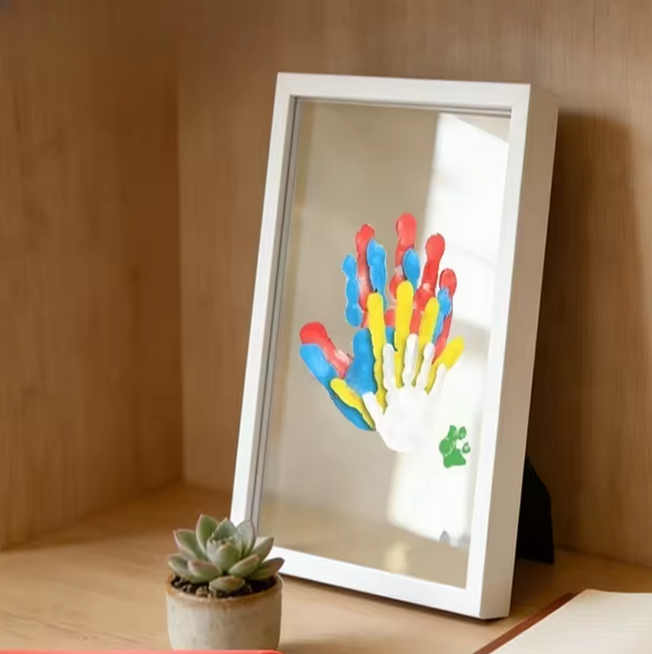 Kalsten | Baby Memory Frame made of Wood with Clay for Hand & Footprints